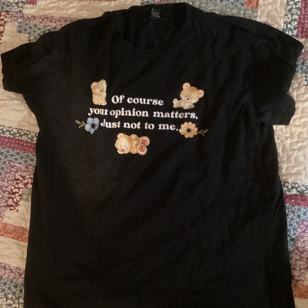 Sassy T-shirt Forever 21 Y2K Black Teddybear